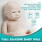 Aisite Silicone Baby Doll Girl Unpainted - 18 Inch Realistic Reborn Baby Dolls, Christmas Birthday Gifts, Suitable For 3+