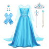 Ahlpo Elsa Dress For Girls Princess Dress Up Halloween Cosplay Elsa Costume Fancy Dress Birthday Outfit With Accessories