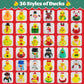 Fudragtn 36Pcs Christmas Rubber Ducks In Bulk, 2 Inch Mini Christmas Ducks Bath Toys For Kids Boys Girls, Holiday Rubber Ducks F