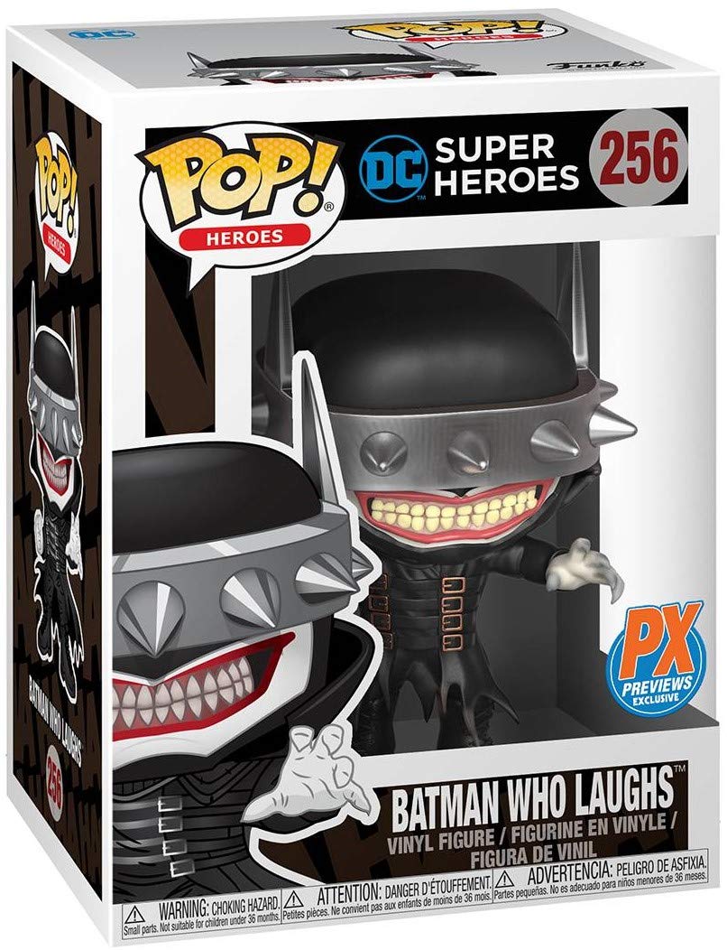 POP DC Heroes: Dark Nights Metal - The Batman Who Laughs (PX Previews limited availability) Funko Pop! Vinyl Figure (Bundled with Compatible Pop Box Protector Case)  Multicolored  3.75 inches
