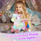 Cozyworld 16.5'' White Light Up Musical Unicorn Stuffed Animal Glowing Singing Soft Plush Toys Decor Birthday Christmas Children