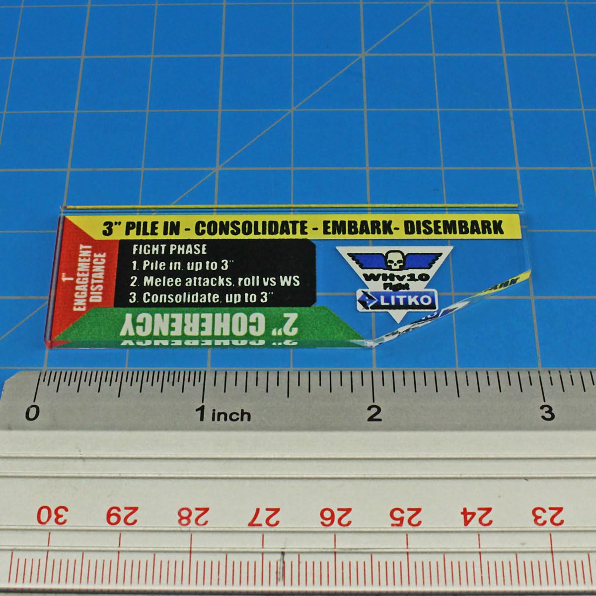 Litko Gauge Set | Compatible With Warhammer 40K 10Th Edition | Movement | Shooting | Fight | Close Combat | Wh40K Templates (3-I