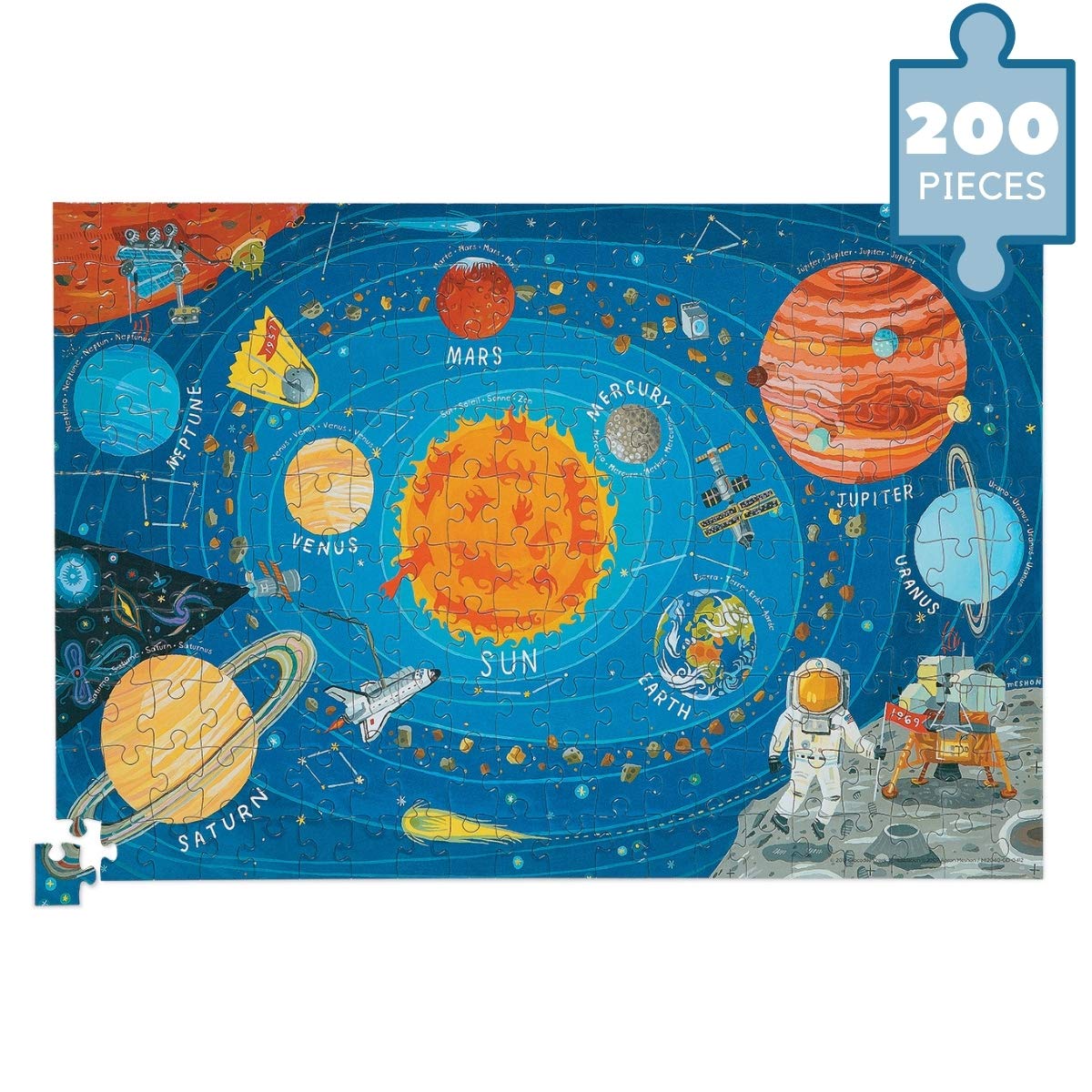 Space Explorer 200 Pieces Wall Poster Puzzle
