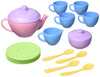 Green Toys Tea Set, Pink CB - 17 Piece Pretend Play, Motor Skills, Language & Communication Kids Role Play Toy. No BPA, phthalat