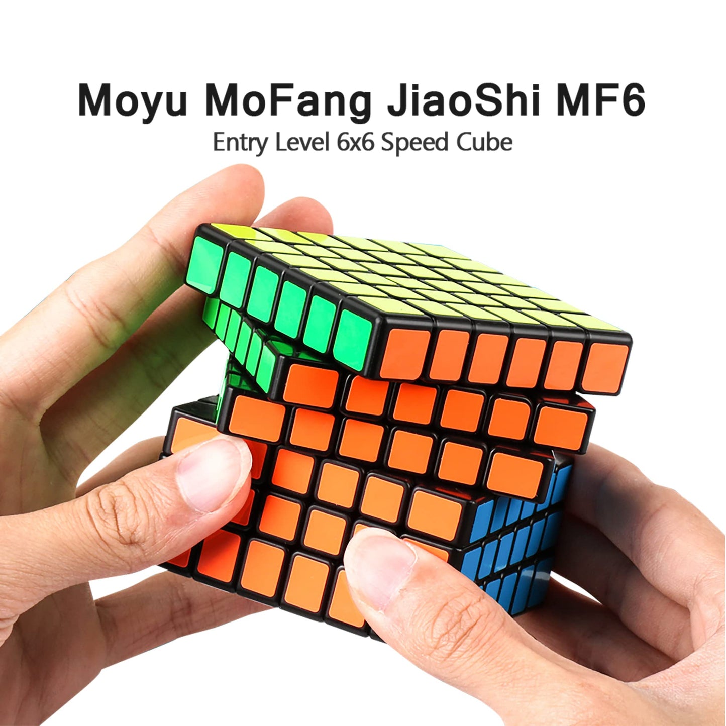 D-Fantix Cubing Classroom Meilong 6X6 Speed Cube 6X6X6 Magic Cube Puzzle Toy Black