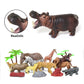Biwase Safari Zoo Animals Figures Toys For Kids 3-5,Realistic Animal Figurines Playset With Fence For Toddlers, 22 Pcs African W