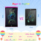 TECJOE LCD Writing Tablet - 10" Colorful Doodle Board for Kids, Dark Blue Magenta, Model H10A, Ideal Learning Toy for Ages 3-6