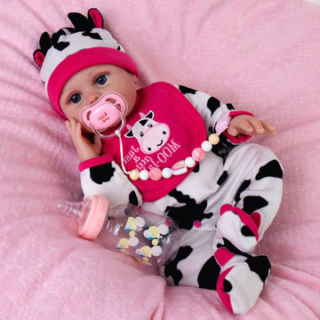 Aori Lifelike Reborn Baby Doll,18 Inch Full Body Soft Vinyl Real Life Baby Girl,Poseable Anatomically Correct Realistic Toddler 