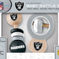 Babyfanatic Wood Rattle 2 Pack - Nfl Las Vegas Raiders - Officially Licensed Baby Toy Set