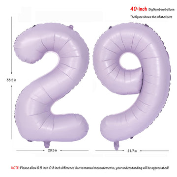 40 In Matte Purple Number Balloons Helium Foil Mylar Balloon Birthday Party Banquet Decoration Digital 29