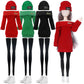 Geyoga 3 Set 12 Pcs Winter Doll Clothes And Accessories Doll Suit Doll Pants Shoes Winter Sweater Outfits, Dolls Are Not Included(Red, Green, Black,12 Inch)
