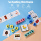 Dragonflydreams Wooden Blocks Spelling Game, Wooden Alphabet Puzzles Blocks, Matching Letter Game Kids Toys Alphabet Spelling Game Toys Montessori Learning Toy Early, Learning Toys For Kids Ages