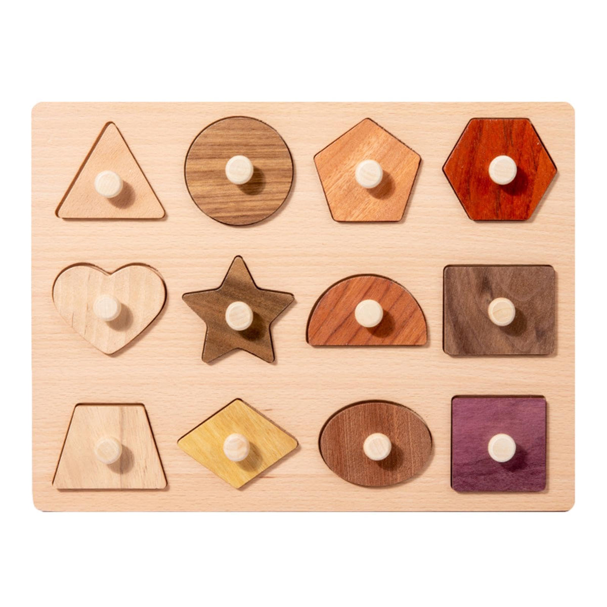 Bnf Wooden Shape Peg Puzzle Activity Fine Motor Skill For Toddlers Baby Children Geometrybaby | Toys For Baby | Developmental Ba