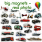 25 Fridge Magnets For Toddlers - Transport Kids Magnets For Fridge - Toddler Magnets For Refrigerator - Magnetic Animals - Fridg