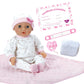Adora Adoption Babies Collection, 16” Baby Doll With Complete 9-Piece Accessories Includes: Pacifier, Hospital Bracelet, Diaper And More! Birthday Gift For Ages 3+ - Baby Hope