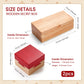 Zhanmai 2 Pack Puzzle Box Wooden Magic Box Impossible Dovetail Box Puzzle Secret Money Box Mini 3D Brain Teaser Magic Gift Drawers Box Mysterious Puzzle Game for Cash Gift mature-themeds Teens (Red)