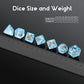 D&D Dice Set Dndnd 7Pcs Resin Dungeons And Dragons Dice Set With Gift Velvet Bag For Dnd Role Playing Games And Tabletop Games(T