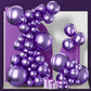 PartyWoo Metallic Purple Balloons - 140 pcs in 5-18 Inch Sizes, Rubber Material for Party Decorations - Purple-G105