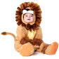 Spooktacular Creations Baby Lion Jumpsuit Costume for Infants & Toddlers, 6-12 Months, Unisex Halloween Dress Up, Animal Theme