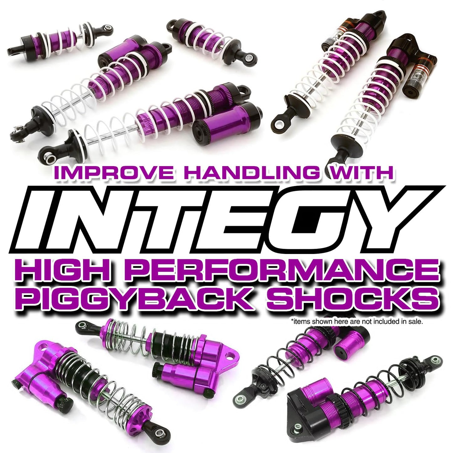 Integy RC Model OBM-1443BLUE Alloy 90mm Piggyback Shock (2) w/Rebound Adjust for SCX-10, SCX10 II, SCX10 III