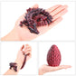 3D Printed Dragon Egg Toy 12'' Crystal Articulated Dragon With Eyes Decor Collectible