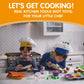 Curious Chef 11-Piece Denim Chef'S Kit For Kids, Includes Real Cooking And Baking Tools - Cotton Apron, Whisk, Spatula, Mixing S