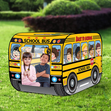 Artcreativity Yellow Pop Up School Bus Tent With Carry Bag - Indoor Playhouse With 2 Openings, Pop Up Bus Toy Play Tent - Compact Storage - 43.5 X 28 X 26.5 Inches