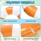 Whaline Inflatable Swimming Float Toy - 4Pcs Striped Swim Ring Pool Lounger Tube, 22.8 Inch, Orange, Fun Print for Summer Beach Party