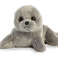 Aurora® Adorable Mini Flopsie™ Harpo Seal Stuffed Animal - Playful Ease - Timeless Companions - Gray 8 Inches