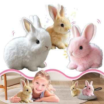 Podafu Easter My Realistic Bunny Toy, Bundy Realistic Bunny, Interactive Realistic Bunny - Jumping, Twitching And Shaking Ears,