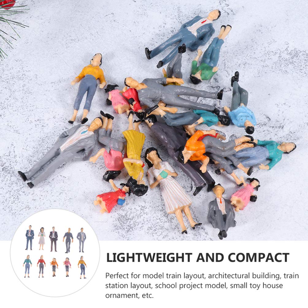ULTNICE 10pcs Miniature People Figurines - Tiny Family Dollhouse Figures for Scale Model Trains & Architectural Design