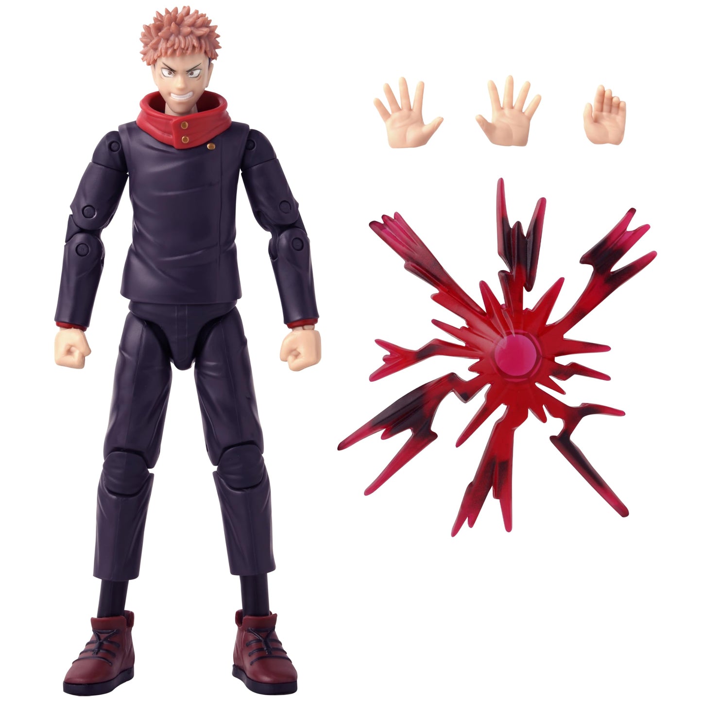 ANIME HEROES Jujutsu Kaisen Yuji Itadori Action Figure - Black Flash Ver., PVC, Model 36987