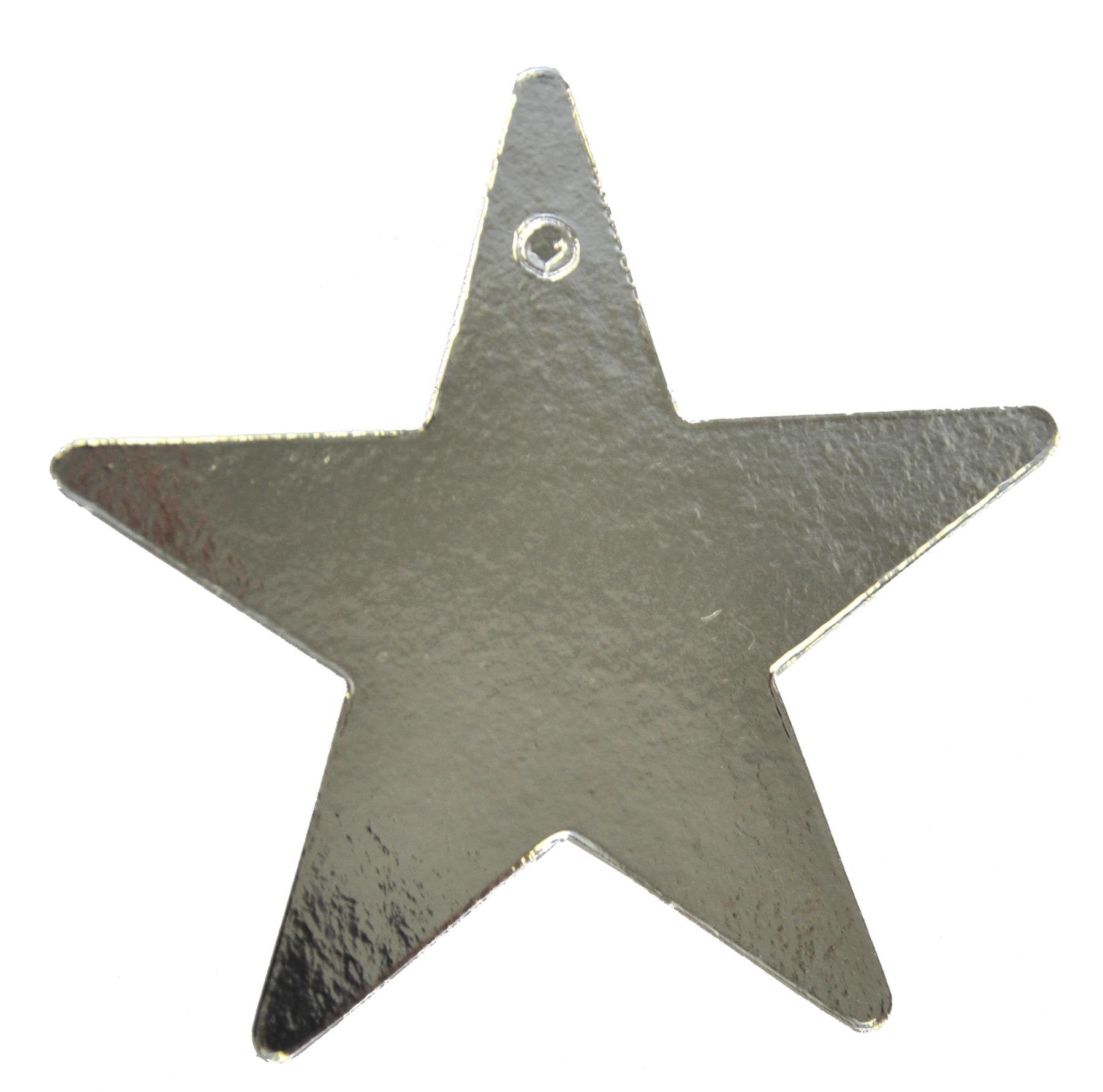 Foil Star Cutout (silver) Party Accessory (1 count)