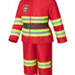 Child Fire Fighter Chief Role Costume Red For Kids(120Cm 4-5 Years)