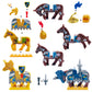 Miutrue Knights Block Toy Set - 10 Weapons, 4 Horses, 10 Figures, Multicolour, Small, Plastic