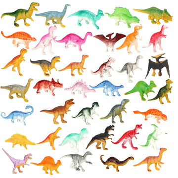 Pau1Hami1ton Mini Dinosaur Toys for Kids 3-5,39 Pack Realistic Toddler Dinosaur Toy Set,Educational Dinosaurs for Kids 3-5,Perfe