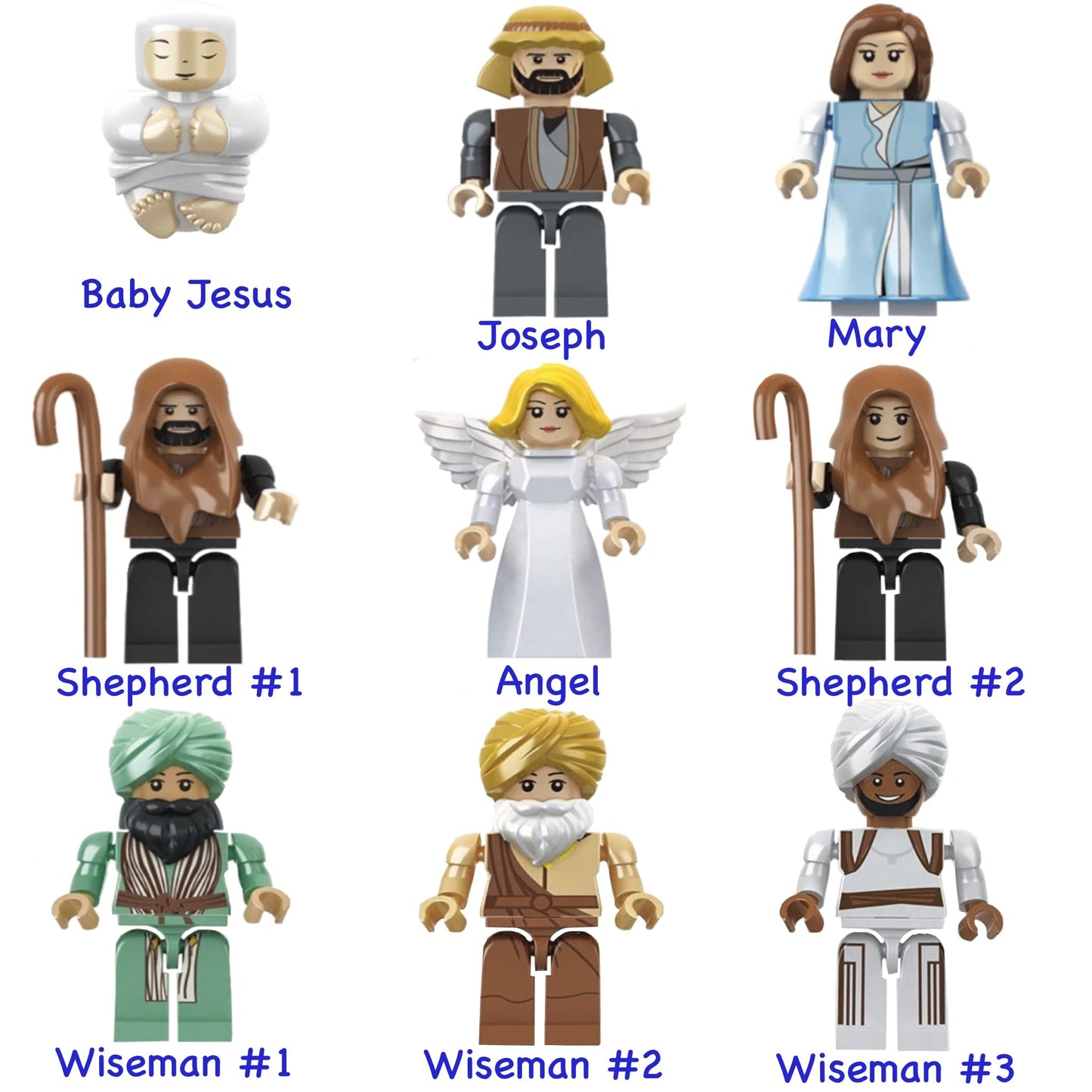 Nativity Bricks Ultimate Play Set - 15 Character Indoor Scene, Multicolor, Model 43227-1695, Perfect for Christmas Decor & Stocking Stuffers