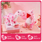 Deekin 2 Pcs Valentine'S Day Stuffed Animals Toy Love Plush Dinosaur Stuffed Animal Holding Heart Kawaii Pink Dinosaurs For Boys