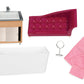 Lori Dolls – Luxury Bathroom Set – Bathroom Playset For Mini Dolls – Dollhouse Furniture For 6-Inch Dolls – Bathtub, Vanity, Lounge Chair – Toys For Kids – 3 Years +