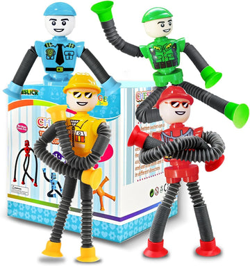 Easter Basket Stuffer Gift For Toddlers Kids Robot Sensory Travel Toys 4Pcs For Boy Year Old Ages 3 4 5 6 7 8 9, Airplane Travel