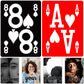 Ooelyy Custom Elite Low Vision Playing Cards - Personalized Large Print With Red Black Background For Easy Reading