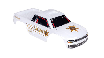 SummitLink Custom Body Compatible for 1/10 Scale RC Car or Truck (Truck not Included) (Police White)
