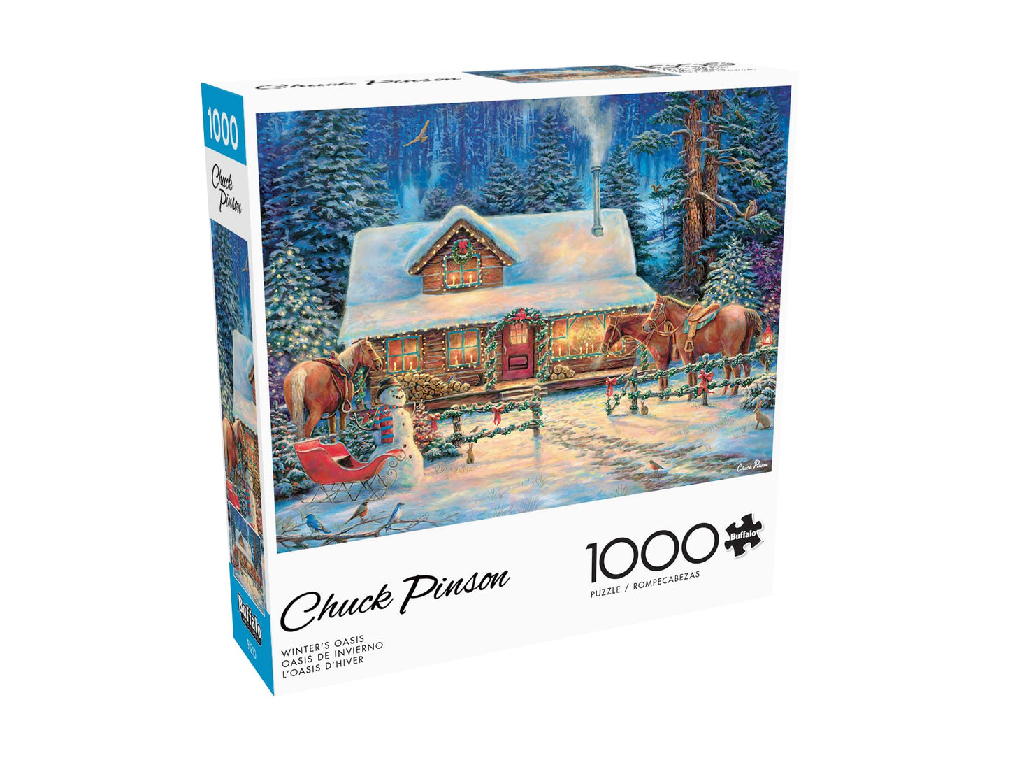 Buffalo Games - Chuck Pinson - Winter'S Oasis - 1000 Piece Jigsaw Puzzle For Adults -Challenging Puzzle Perfect For Game Nights - Finished Size Is 26.75 X 19.75