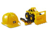 Cat Construction Wheel Loader Sand Set with 10 Inch Cat Loader, Cat Hard Hat and Sand Tools