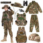 Children'S Army Special Forces Clothing Children'S Camouflage Single Soldier Clothing Helmet Backpack Soldier Boy (7-8/130)