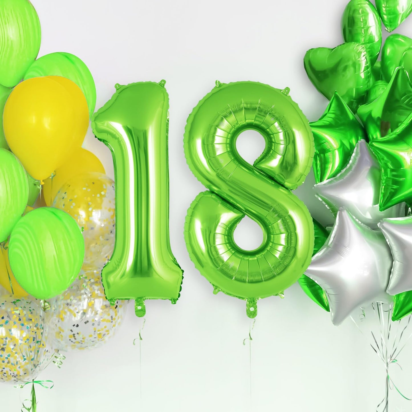 Green Number 1 Balloon 40 Inch, Big Large Foil Helium Number Balloons, Jumbo Giant Mylar Number 1 Balloons For 1 First Birthday