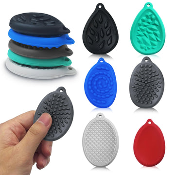 Fidget Toys Adults Christmas Stocking Stuffer Sensory Worry Stones 6Pc Textured Silicone Fidgets Stone For Kids Autism Adhd Calm