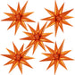 60 Pcs Orange Star Balloons Foil Starburst Balloons Explosion 12 Point Cone Balloons Large For Wedding Anniversary Backdrop Birt