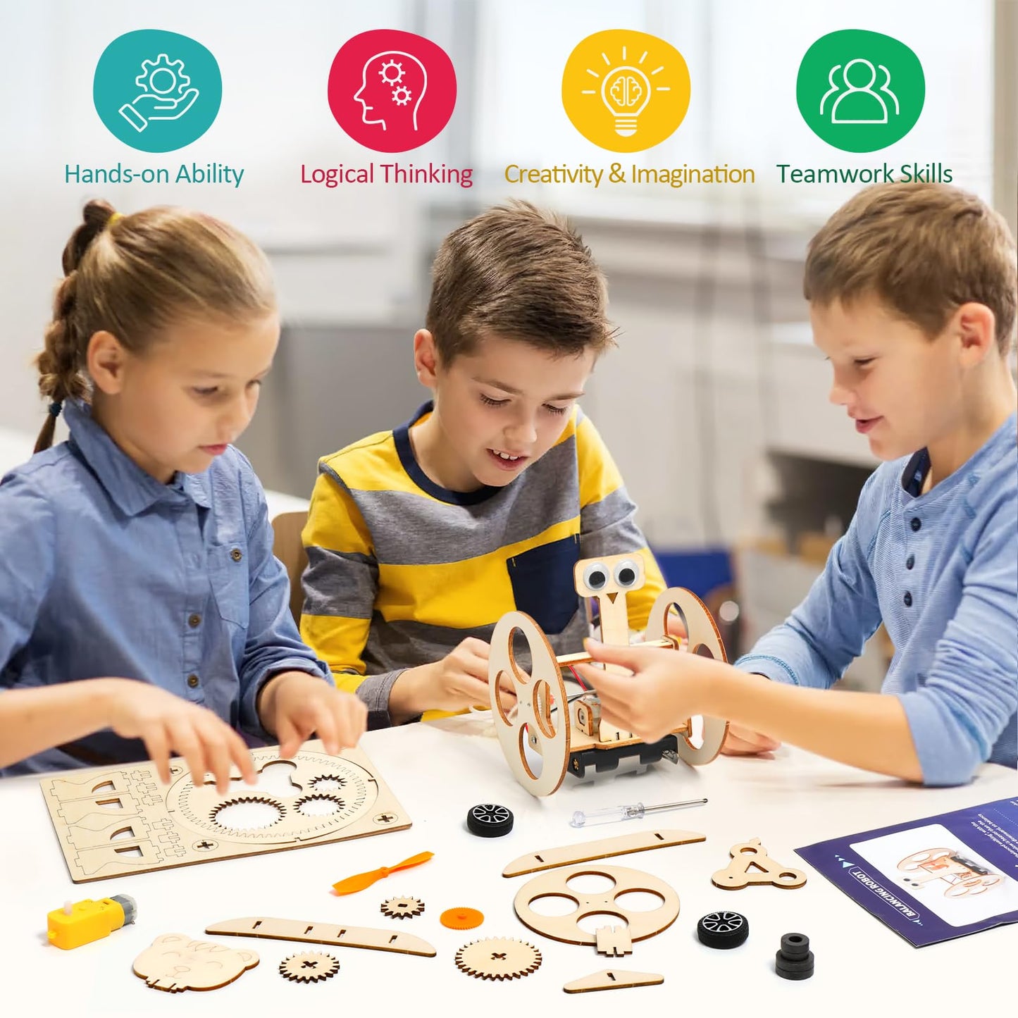 6 In 1 Stem Science Kits For Kids 8-12 5-7, Wood Craft Kit For Boys Age 8-10, Science 3D Puzzles Projects, Educational Craft Bui