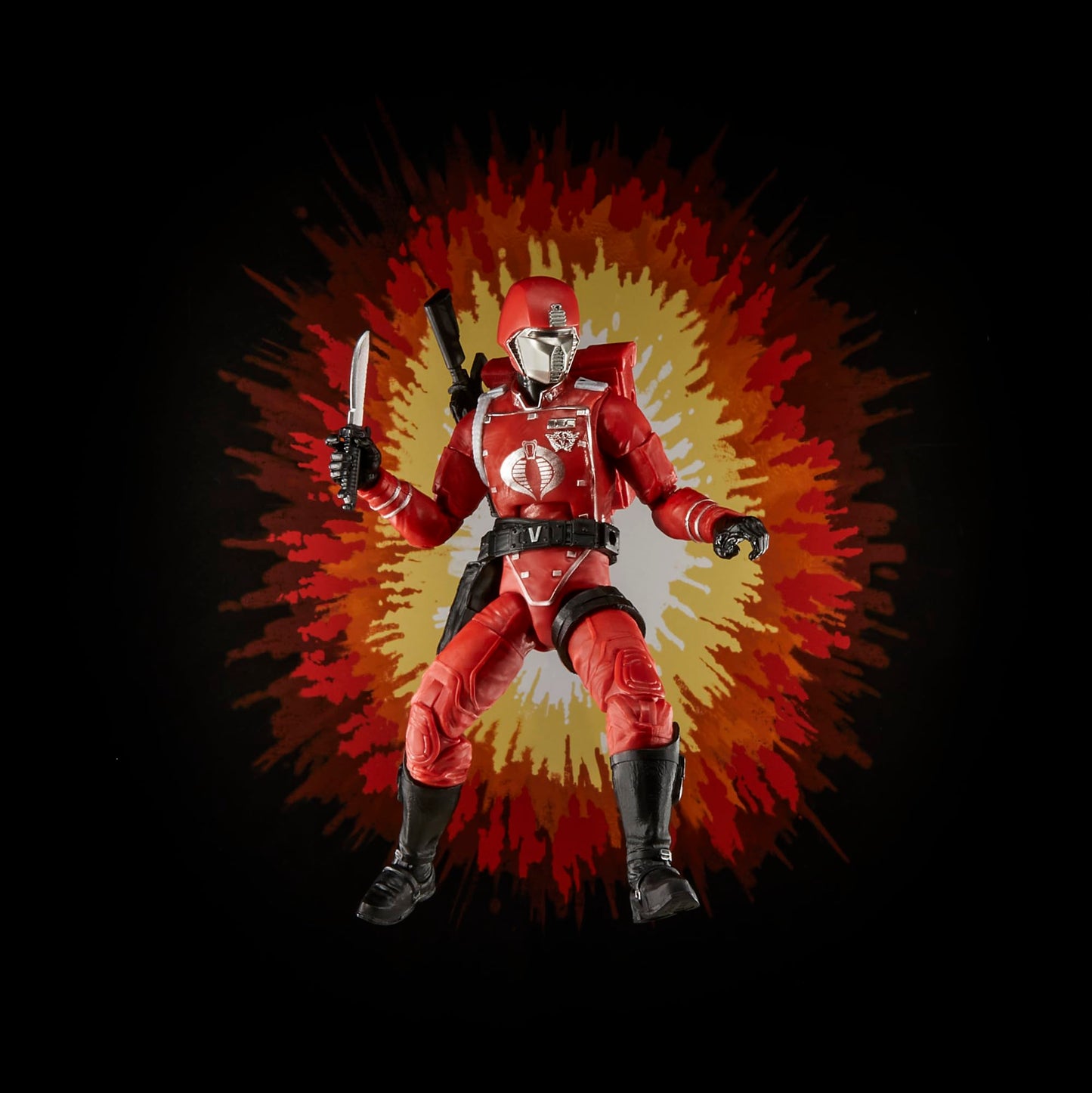 G.I. Joe Crimson Guard 6-inch Action Figure - Retro Card, Red, Model F4770, Plastic Material